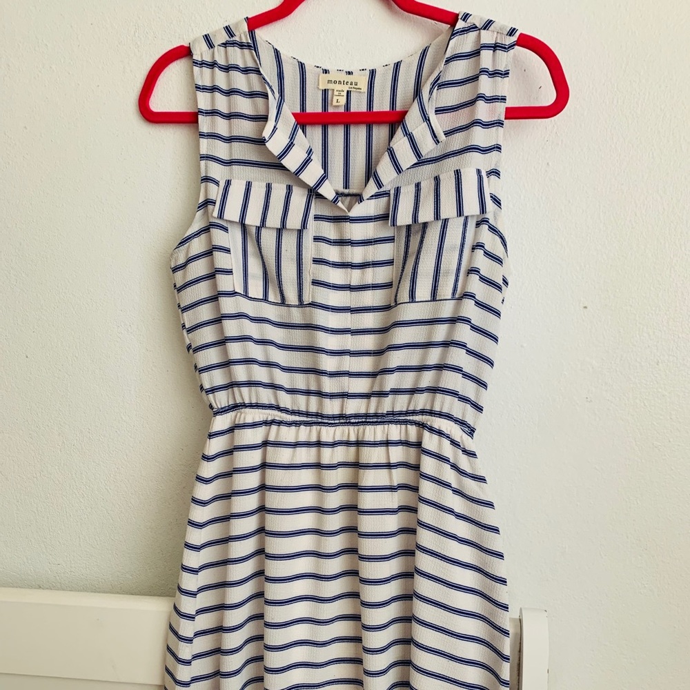 V neck casual dress